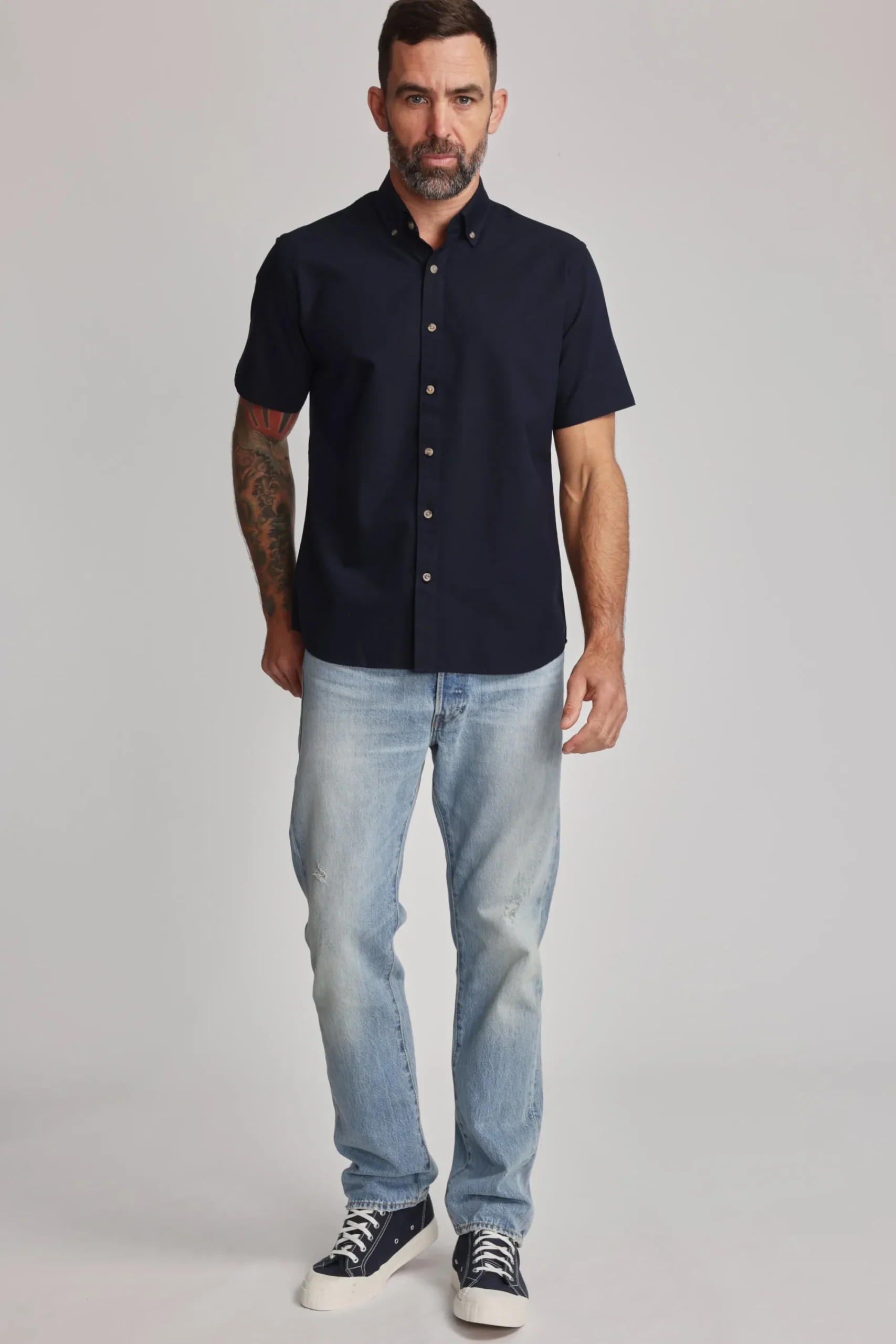 Barkers Tailored Fit Shirts|Tailored Fit Shirts^Archer Oxford Shirt DARK NAVY