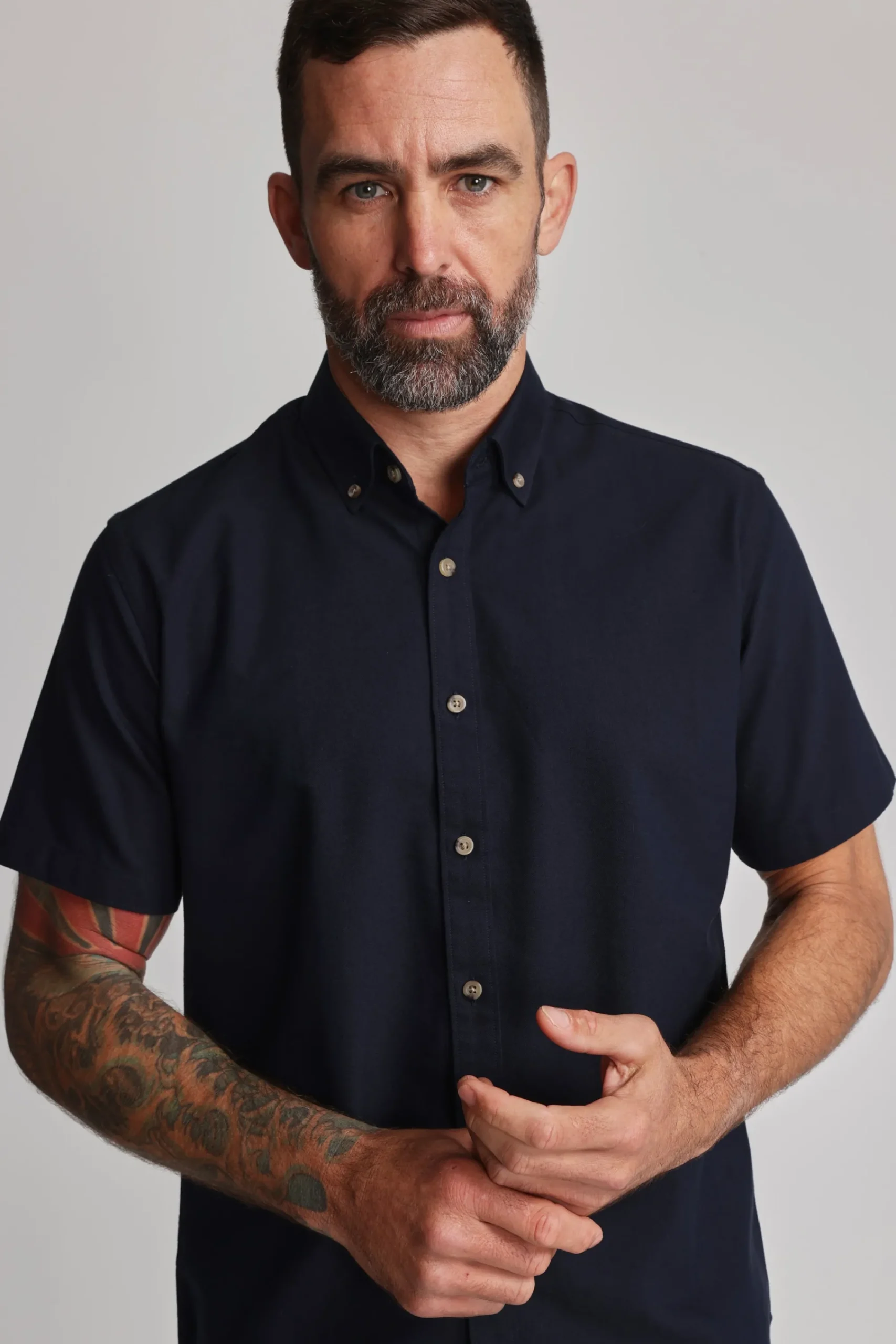 Barkers Tailored Fit Shirts|Tailored Fit Shirts^Archer Oxford Shirt DARK NAVY