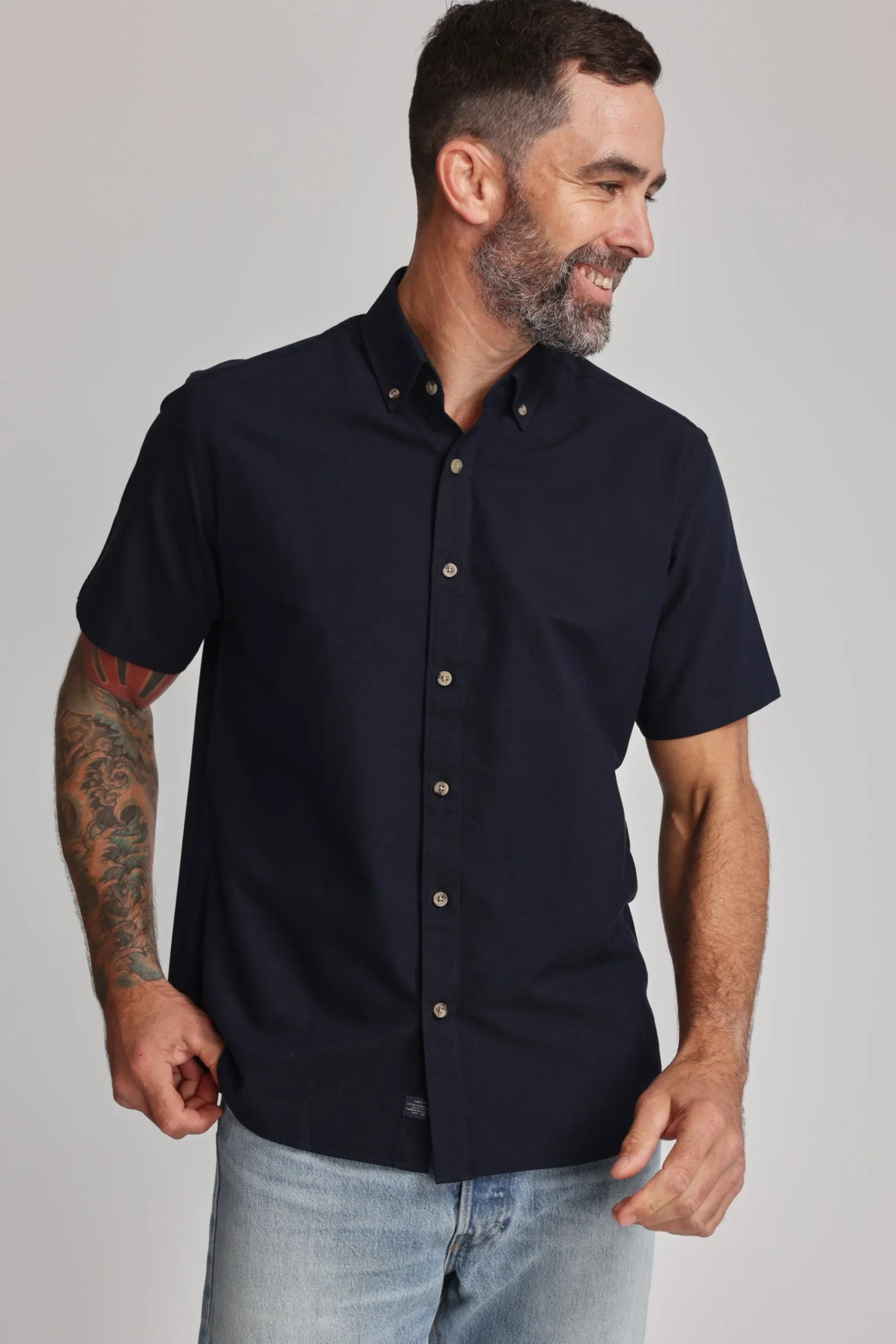 Barkers Tailored Fit Shirts|Tailored Fit Shirts^Archer Oxford Shirt DARK NAVY