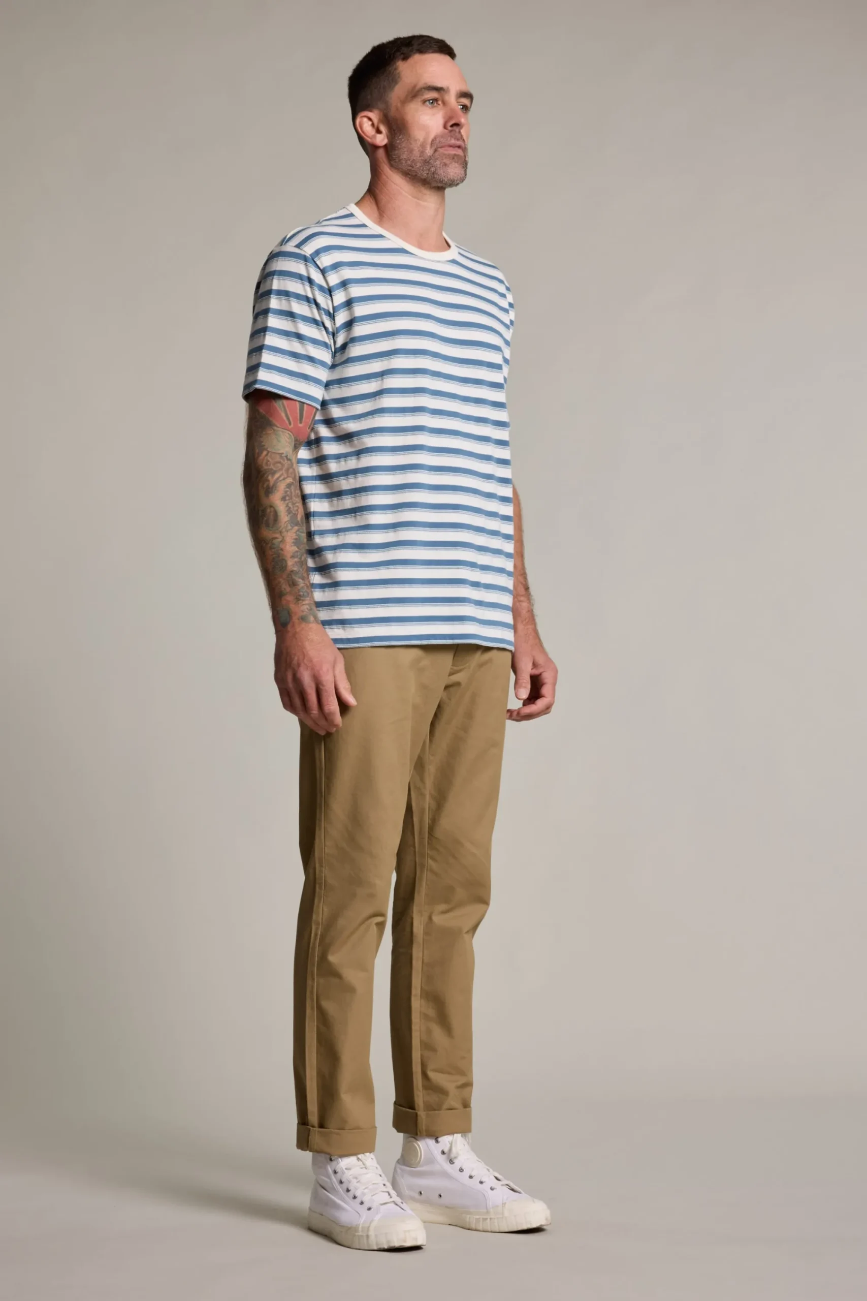 Barkers Graphic & Stripes^Avalon Stripe Tee STONE BLUE