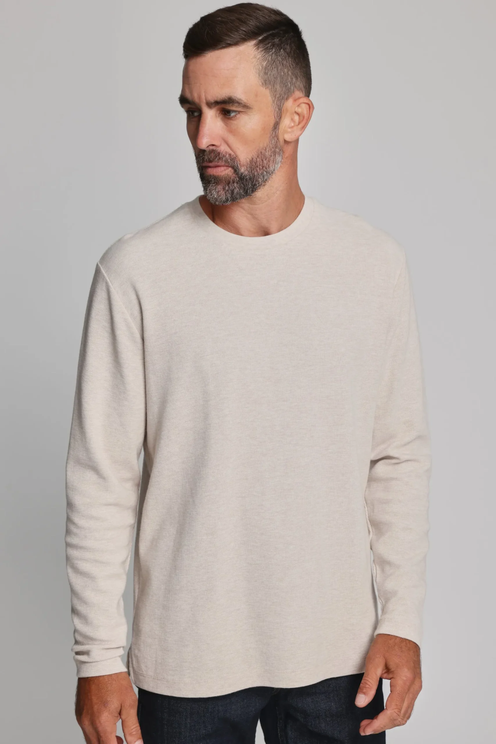 Barkers Sweatshirts & Hoodies^Avenue Waffle Crew OATMEAL MARL