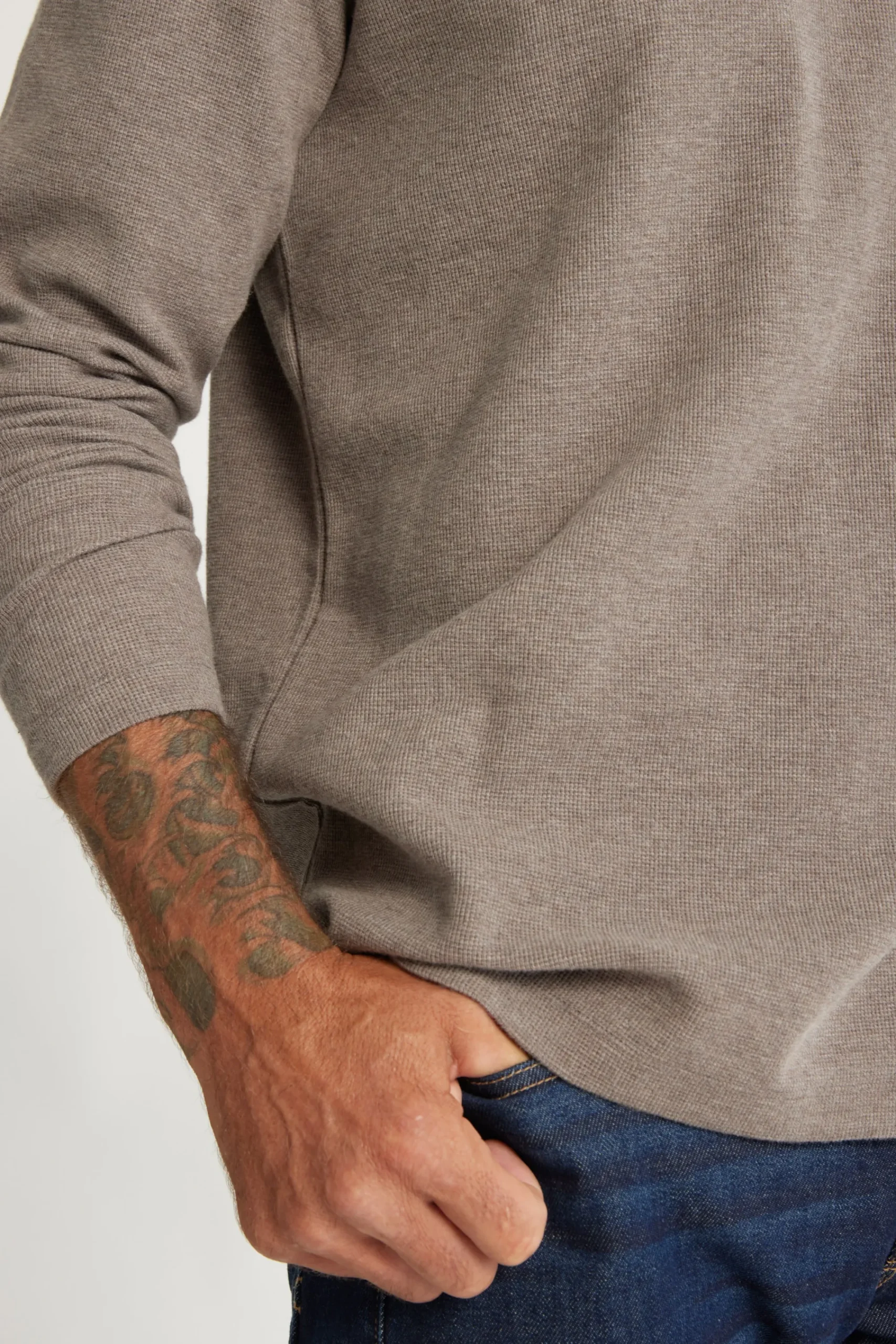 Barkers Sweatshirts & Hoodies^Avenue Waffle Crew WOOD MARL