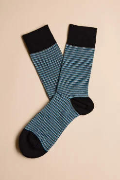 Barkers Socks|Socks^Brennan Stripe Sock BLACK