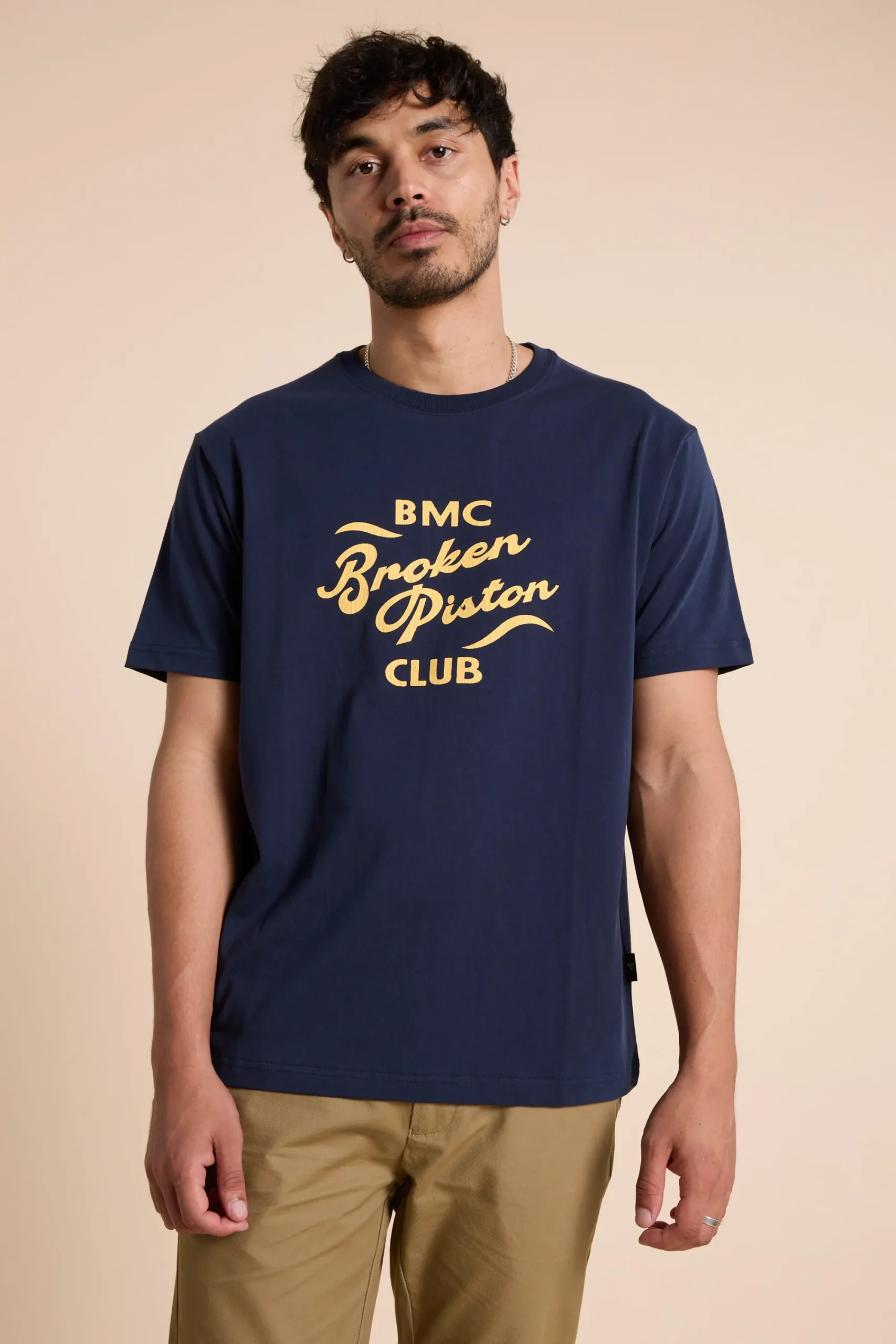 Barkers Graphic & Stripes^Broken Piston Club Tee DARK NAVY