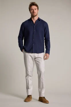 Barkers Tailored Fit Shirts|Tailored Fit Shirts^Dorset Linen Shirt INDIGO