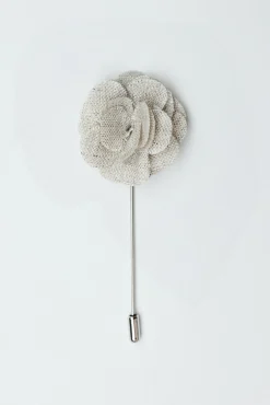 Barkers Suiting Accessories^Fraser Flower Lapel Pin BEIGE