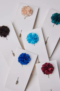 Barkers Other Accessories|Suiting Accessories^Fraser Flower Lapel Pin BURGUNDY