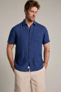 Barkers Casual Shirts|Casual Shirts^Gentry Linen Shirt COBALT