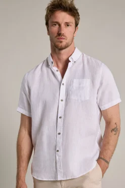 Barkers Casual Shirts|Casual Shirts^Gentry Linen Shirt WHITE