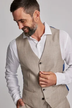 Barkers Waistcoats|Waistcoats^Grantley Linen Waistcoat