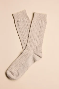 Barkers Socks|Socks^Jeffery Cable Sock OATMEAL MARL