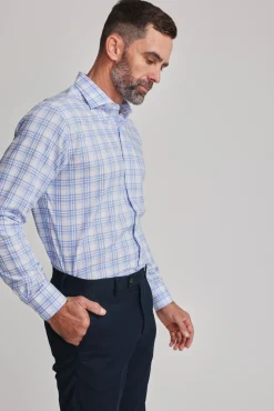 Barkers Classic Fit Shirts|Classic Fit Shirts^Kensington Check Business Shirt BLUE