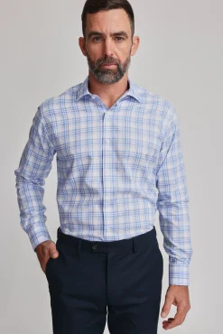 Barkers Classic Fit Shirts|Classic Fit Shirts^Kensington Check Business Shirt BLUE