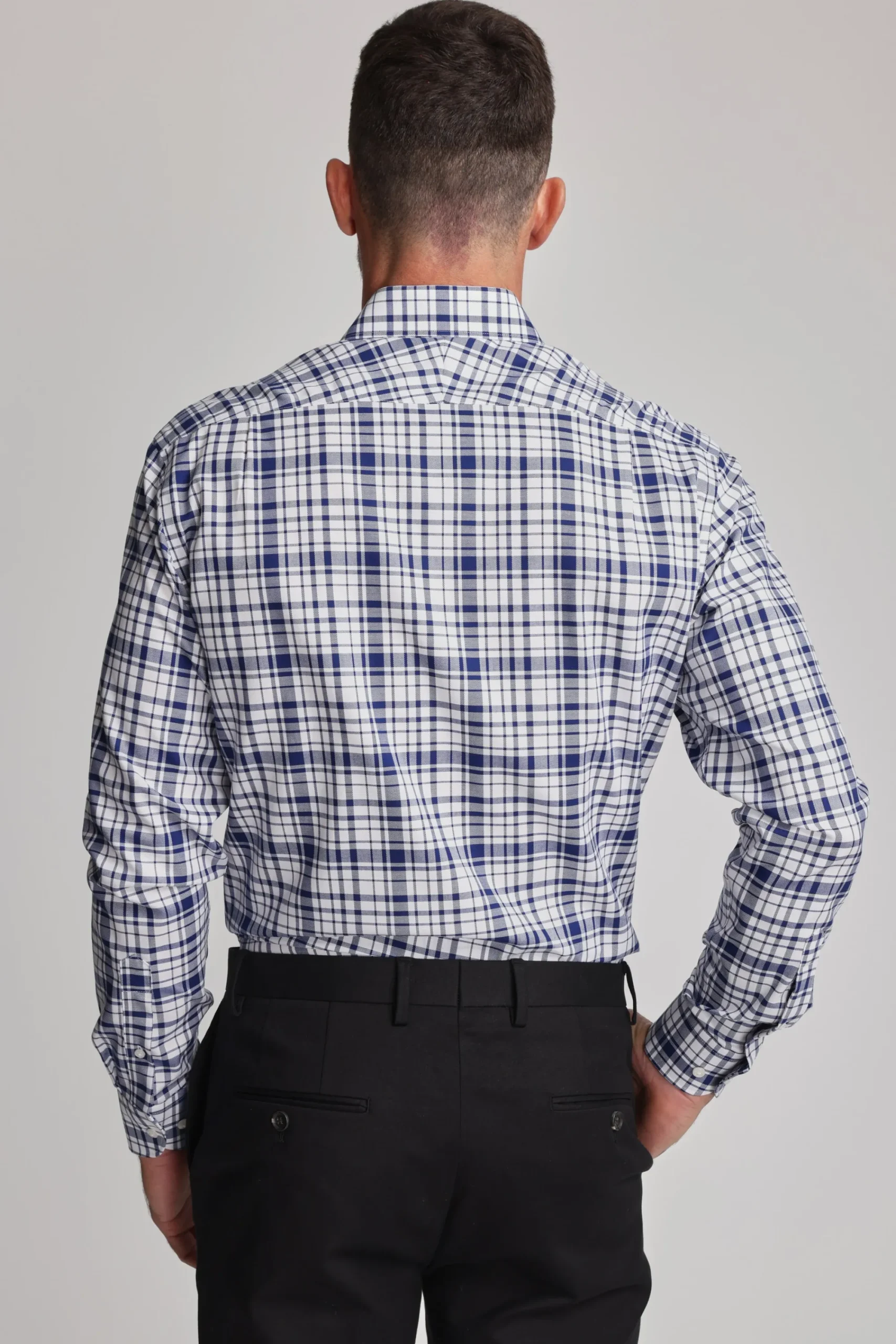 Barkers Classic Fit Shirts|Classic Fit Shirts^Kensington Check Business Shirt NAVY