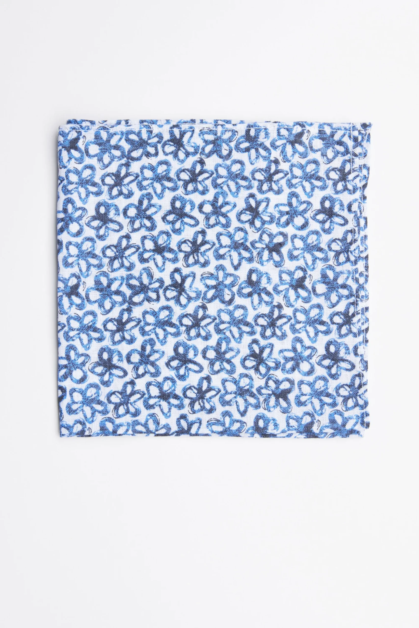 Barkers Pocket Squares|Suiting Accessories^Leafwood Linen Flower Pocket Square