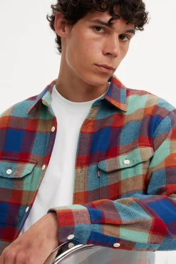 Barkers Casual Shirts|Casual Shirts^Levi's Jackson Worker Check Shirt NAVY CHECK