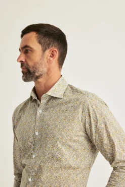 Barkers Tailored Fit Shirts|Tailored Fit Shirts^Liberty Petal Frill Print Shirt