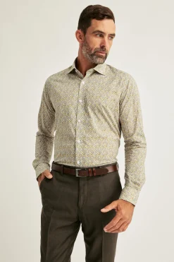 Barkers Tailored Fit Shirts|Tailored Fit Shirts^Liberty Petal Frill Print Shirt