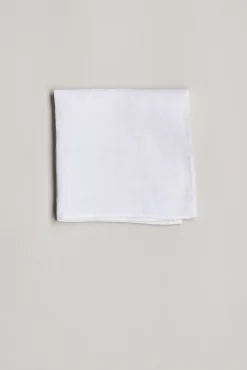 Barkers Pocket Squares|Suiting Accessories^Linen Pocket Square WHITE