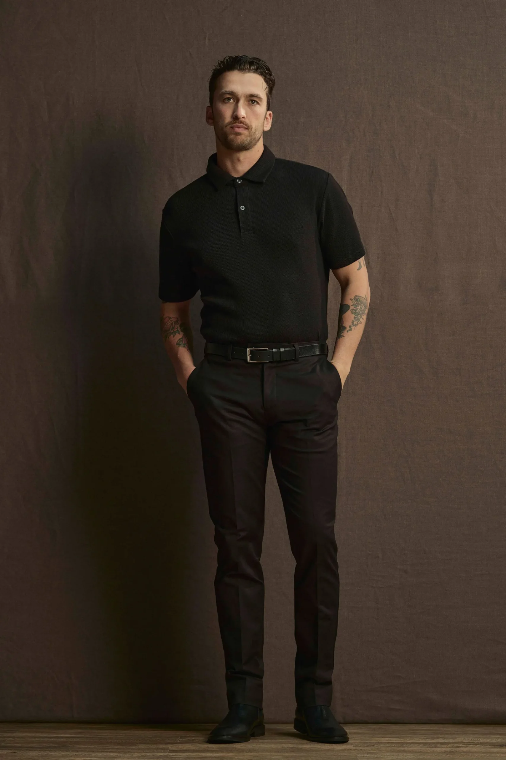 Barkers Dress Pants|Tapered & Slim Fit Pants^Lyndon Cotton Pants BLACK