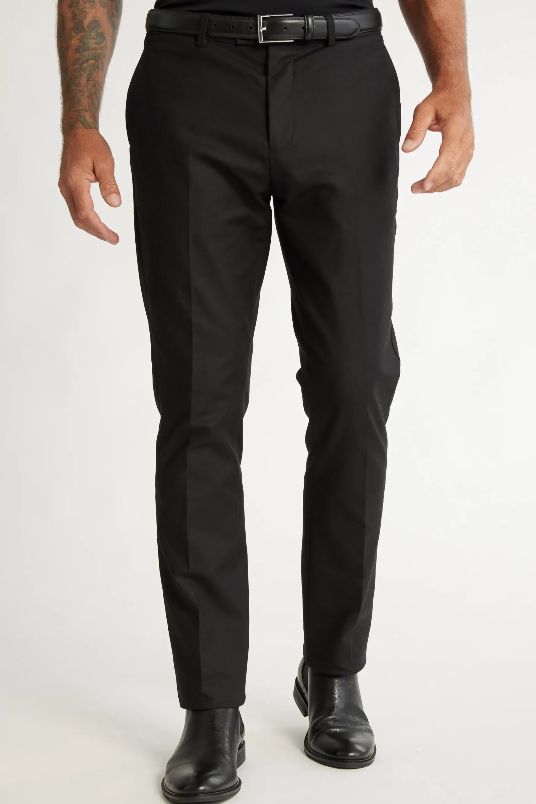 Barkers Dress Pants|Tapered & Slim Fit Pants^Lyndon Cotton Pants BLACK