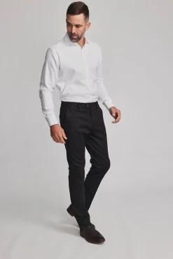 Barkers Eco Easy Care Shirts|Classic Fit Shirts^Mexted Texture Shirt WHITE