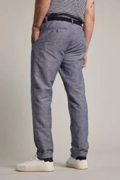 Barkers Tapered & Slim Fit Pants|Casual Pants^Newman Linen Pants BLUE