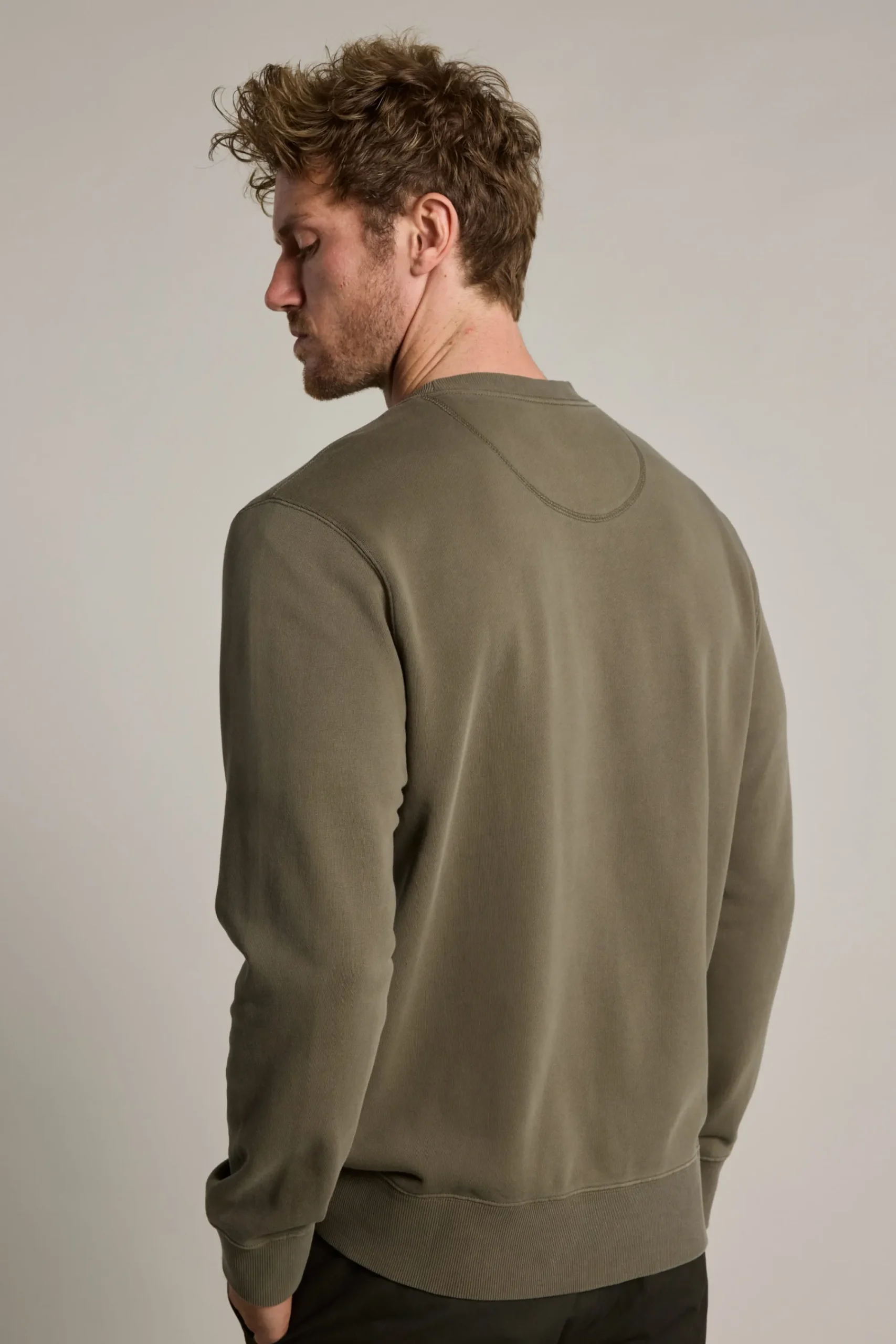 Barkers Sweatshirts & Hoodies^Newton Washed Crew WASHED KHAKI