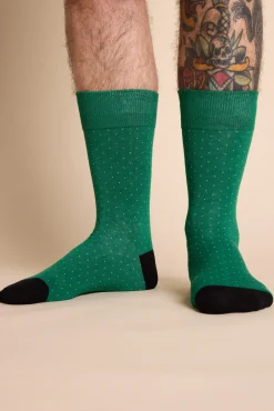 Barkers Socks|Socks^Nicolas Pin Dot Sock GREEN