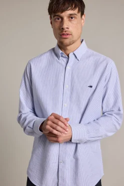 Barkers Classic Fit Shirts|Classic Fit Shirts^Nina Stripe Oxford Shirt NAVY