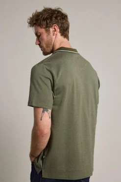 Barkers Polos|Polo Shirts^Olson Mercerised Texture Polo KHAKI