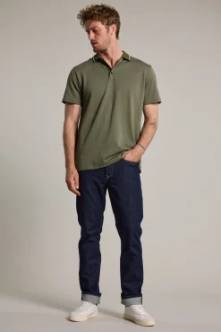 Barkers Polos|Polo Shirts^Olson Mercerised Texture Polo KHAKI