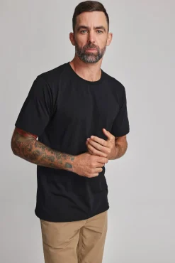 Barkers Essential Tees^Organic Crew Tee BLACK