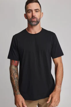Barkers Essential Tees^Organic Crew Tee BLACK
