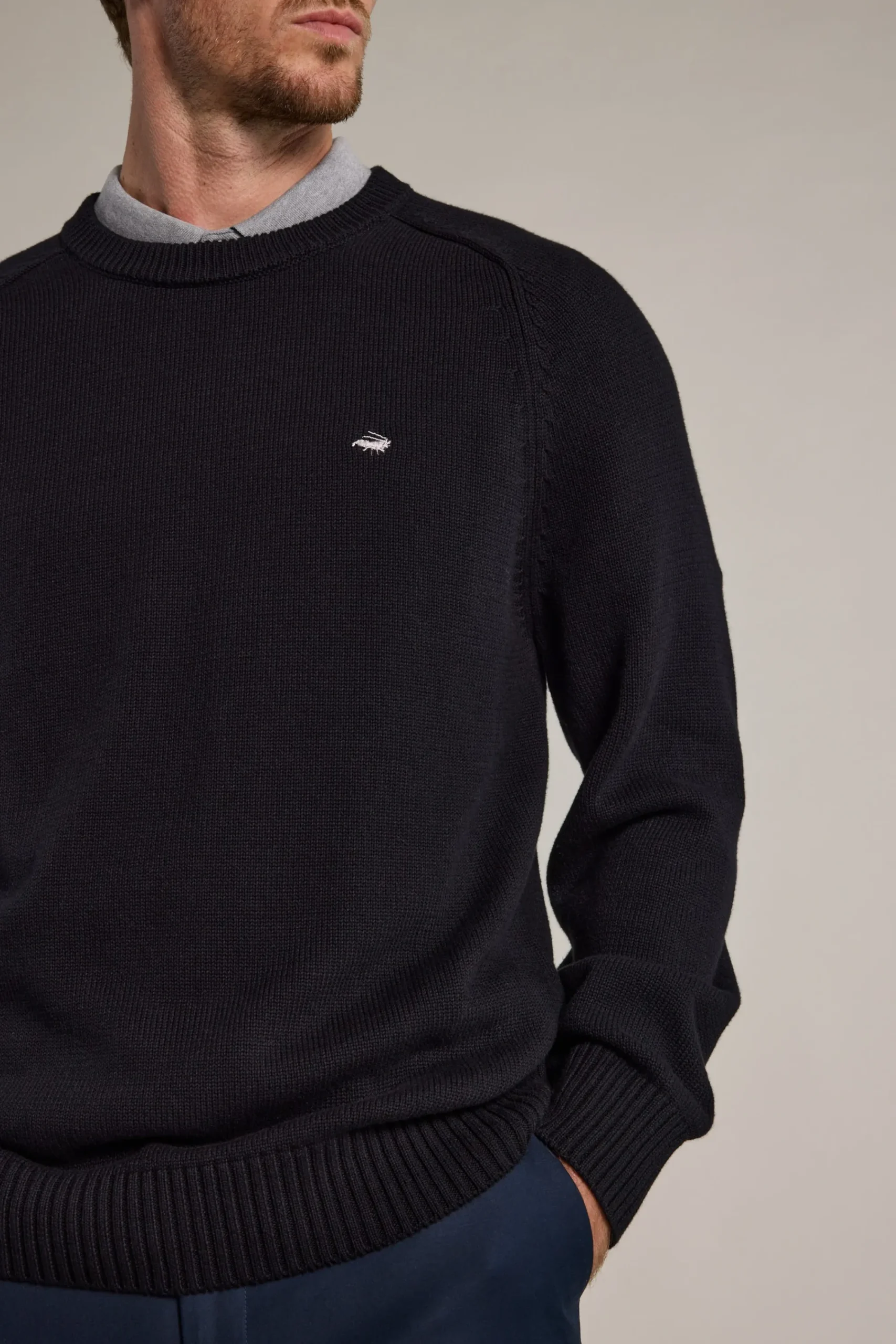 Barkers Cotton Knitwear^Paloma Cotton Crew BLACK