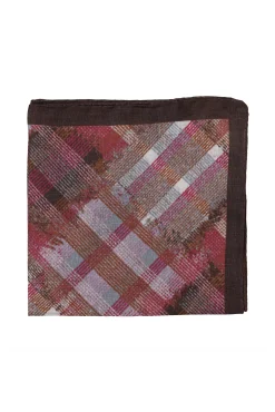 Barkers Suiting Accessories|Pocket Squares^Parisian Check Linen Pocket Square