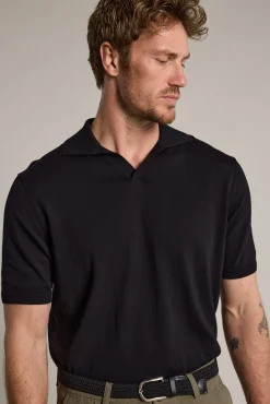 Barkers Polos|Polo Shirts^Parkway Cotton Knitted Polo Shirt BLACK