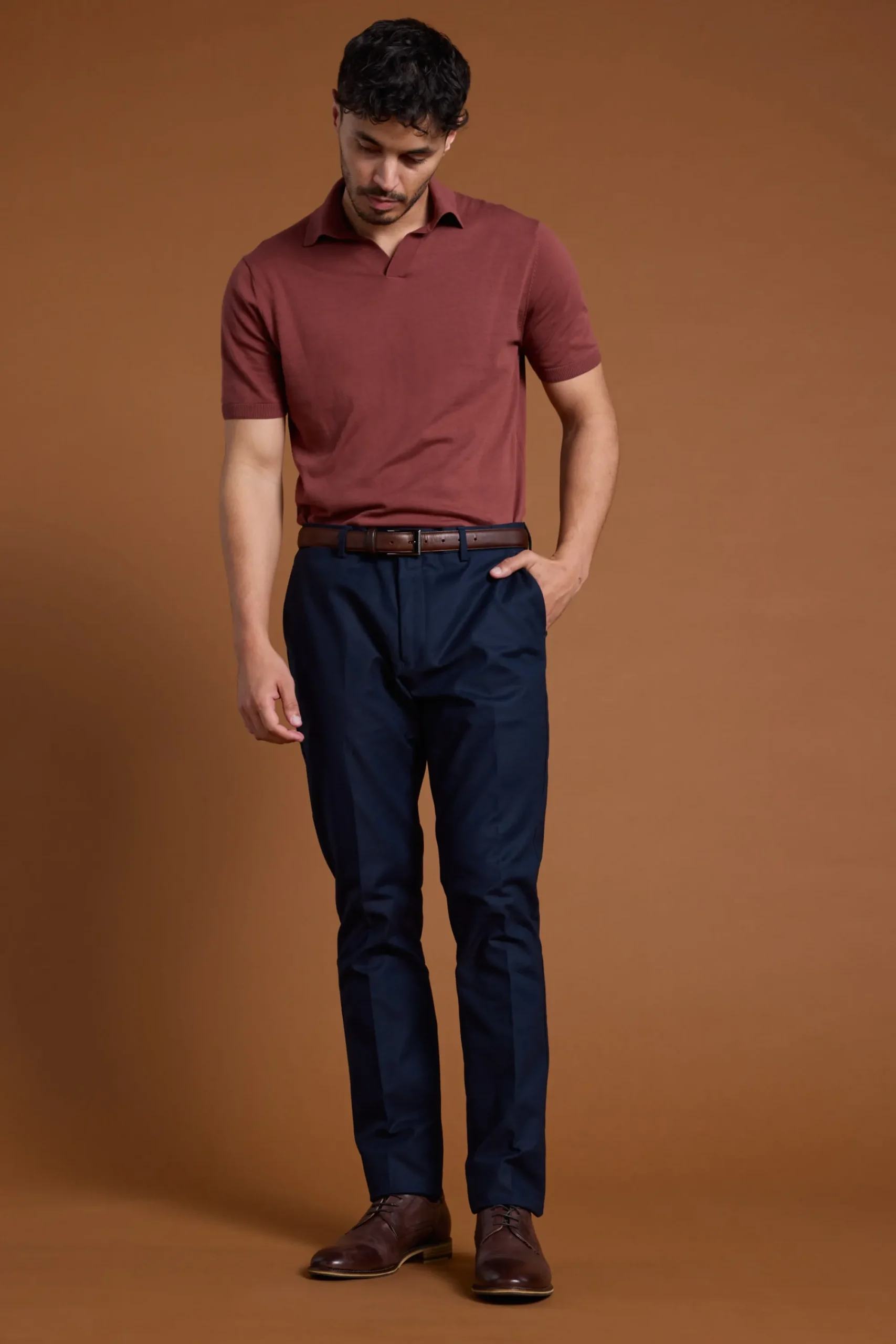 Barkers Polos|Polo Shirts^Parkway Cotton Knitted Polo BRICK