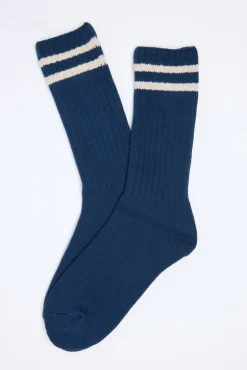 Barkers Socks|Socks^Peak Stripe Boot Sock NAVY