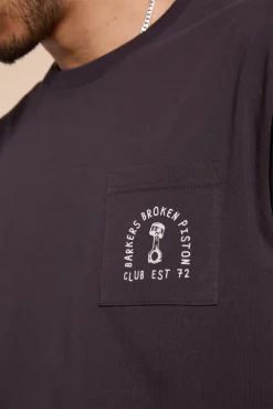 Barkers Graphic & Stripes^Piston Print Tee LICORICE
