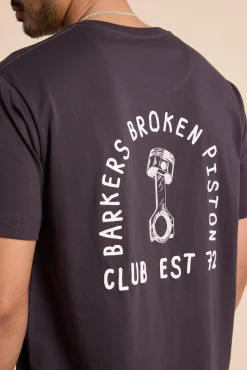 Barkers Graphic & Stripes^Piston Print Tee LICORICE