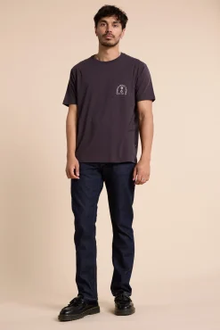 Barkers Graphic & Stripes^Piston Print Tee LICORICE