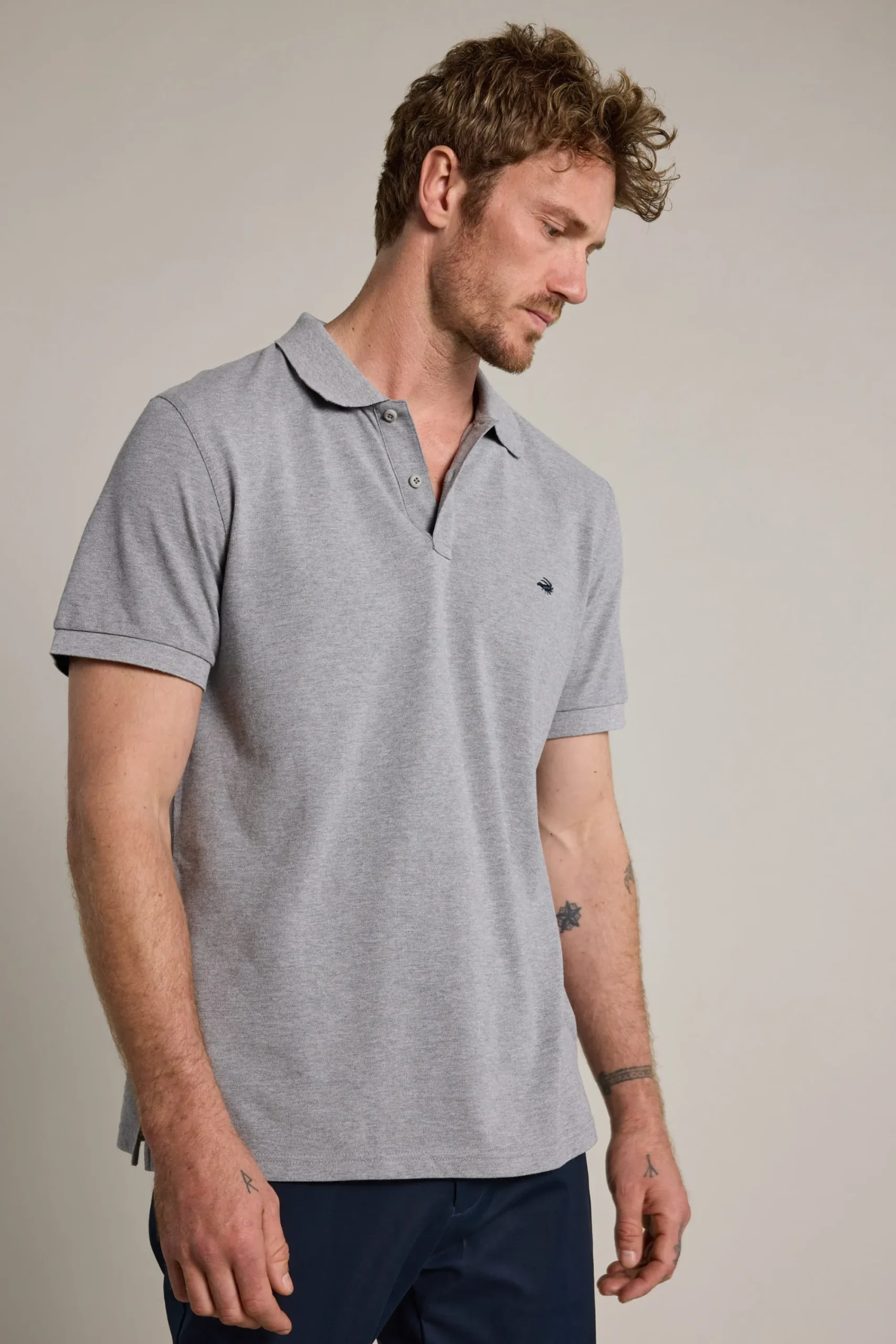 Barkers Polos|Polo Shirts^Regent Pique Polo Shirt GREY MARL