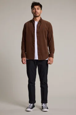 Barkers Tailored Fit Shirts|Tailored Fit Shirts^Sedwick Corduroy Shirt BROWN