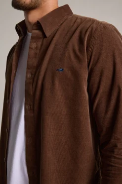 Barkers Tailored Fit Shirts|Tailored Fit Shirts^Sedwick Corduroy Shirt BROWN