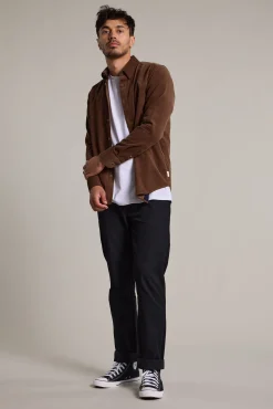 Barkers Tailored Fit Shirts|Tailored Fit Shirts^Sedwick Corduroy Shirt BROWN