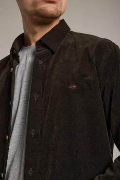 Barkers Tailored Fit Shirts|Tailored Fit Shirts^Sedwick Corduroy Shirt FOREST