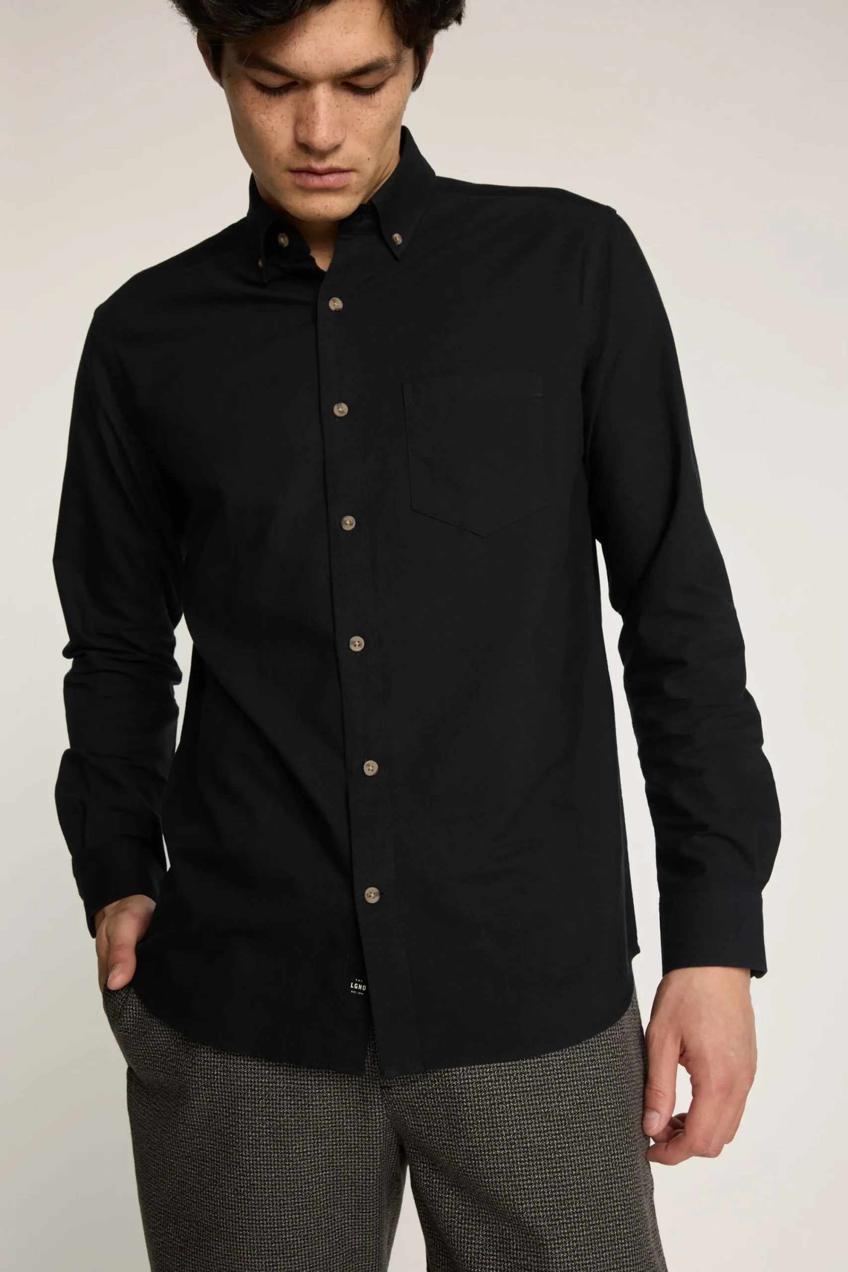Barkers Tailored Fit Shirts|Tailored Fit Shirts^Thatcher Oxford Shirt BLACK