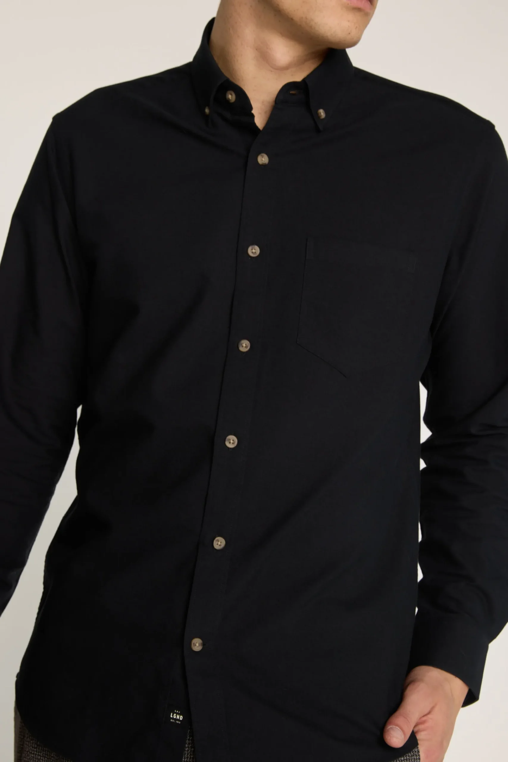 Barkers Tailored Fit Shirts|Tailored Fit Shirts^Thatcher Oxford Shirt BLACK