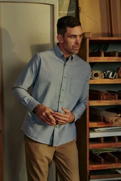 Barkers Tailored Fit Shirts|Tailored Fit Shirts^Thatcher Oxford Shirt CHAMBRAY